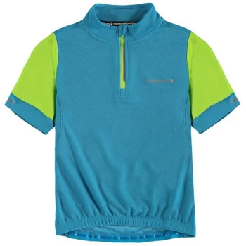 Muddyfox Short Sleeve Cycling Jersey Junior Boys - Blue/Green