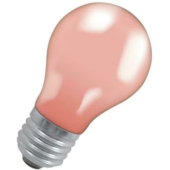 Crompton - Lamps 25W GLS ES-E27 Dimmable Colourglazed IP65 Pink 50lm ES Screw E27 Incandescent Coloured Outdoor External Festoon Light Bulb