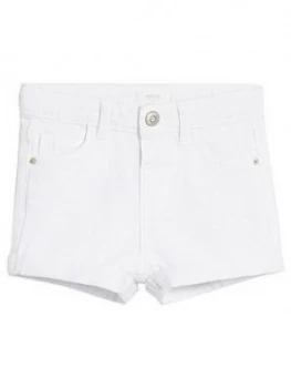 Mango Baby Girls Denim Shorts - White, Size 3-4 Years