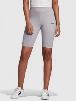 adidas Originals R.Y.V Cycling Shorts - Grey, Size 12, Women