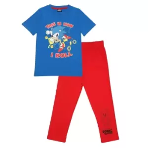 Sonic The Hedgehog Girls This Is How I Roll Pyjama Set (11-12 Years) (Red/Blue)