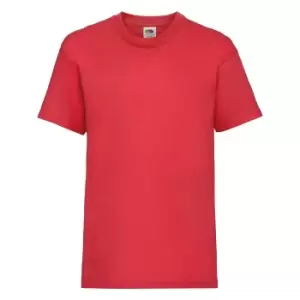 Fruit Of The Loom Childrens/Kids Unisex Valueweight Short Sleeve T-Shirt (Pack of 2) (2-3) (Red)