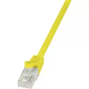 LogiLink CP2097U RJ45 Network cable, patch cable CAT 6 U/UTP 10.00 m Yellow incl. detent