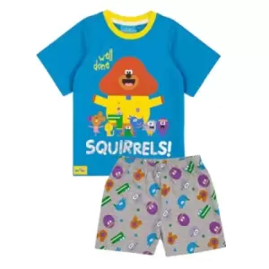 Hey Duggee Boys Well Done Squirrels Character Short Pyjama Set (3-4 Years) (Blue/Grey)