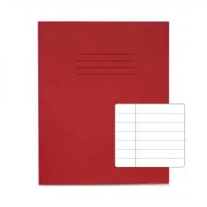 RHINO 8 x 6.5 Exercise Book 48 Pages 24 Leaf Red 12mm Lined