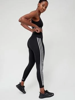 adidas Versatility Future Icons 3 Stripes 7/8 Leggings - Black/White Size M Women