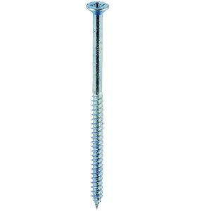 Select Hardware Cross Recessed Countersunk Woodscrews Steel Hardened Twin Thread Bright Zinc Plated 1/2" X No. 6 50 Pack