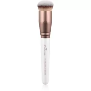 Luvia Cosmetics Prime Vegan Blurring Buffer Foundation and Powder Brush 115 (Pearl White / Metallic Coffee Brown) 1 pc