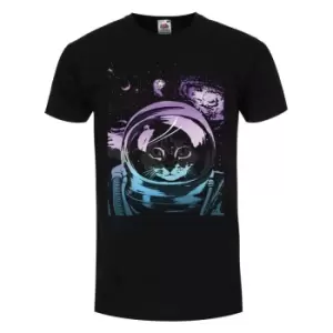 Unorthodox Collective Mens Space Kitten T-Shirt (Small (36-38in)) (Black)