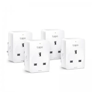 TP Link Tapo P100 WiFi Smart Plug 4 Pack - Works With Alexa and Google