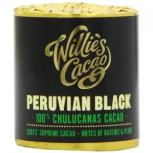 Willies Cacao Peruvian Black 100% Chulucanas Raisin & Plum Notes 180g (6 minimum)