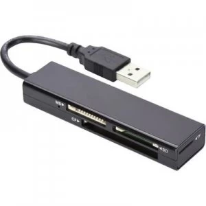 ednet External memory card reader USB 2.0 Black