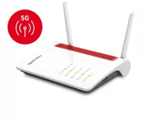 FRITZ!Box 6850 5G Edition International - WiFi 5 (802.11ac) - Dual Band (2.4 GHz / 5 GHz) - Ethernet LAN - 3G - White - Tabletop Router