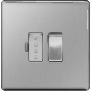 BG Brushed Steel 13A Switched Fused Connection Unit - Steel Grey