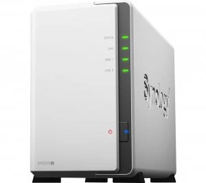SYNOLOGY DS220J Disk Station Server NAS Drive - 8 TB, 2 Bay, White
