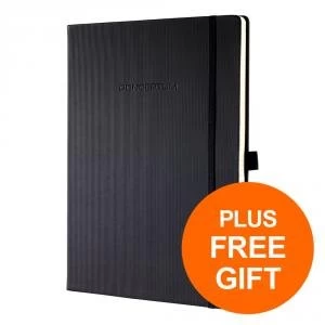 Sigel Conceptum Notebook Hard Cover Ruled Numbered 194pp A5 Blk