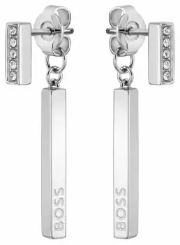 BOSS 1580282 Saya Crystal Set Stainless Steel Drop Jewellery