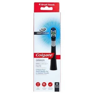 Colgate ProClinical 360 Black Toothbrush Brush Heads 4 Pack