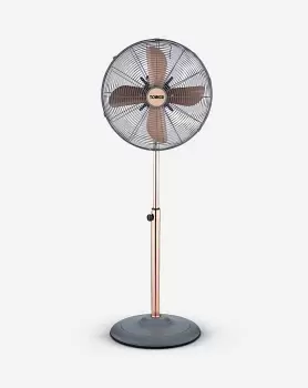 Tower Black and Rose Gold Stand Fan