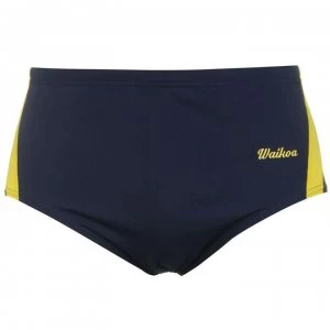 WaiKoa 15cm Swimming Brief Mens - Navy/Yellow