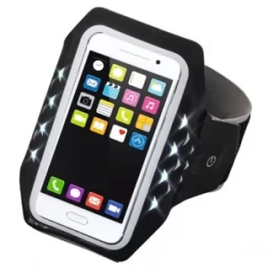 Hama "Running" Sports Arm Band for Smartphones, Size XL, with LED, black