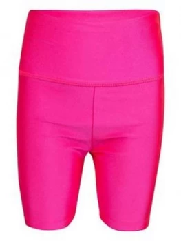 Nike Younger Girls High Waisted Bike Shorts - Pink, Size 3-4 Years