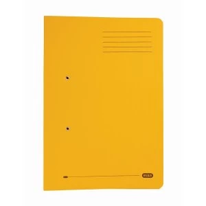 Elba StrongLine Foolscap Spring Pocket File 320gsm 36mm Yellow Pack of 25