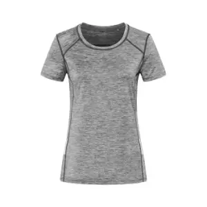 Stedman Womens/Ladies Reflective Recycled Sports T-Shirt (M) (Heather)