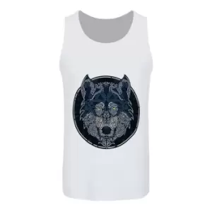 Unorthodox Collective Mens Graphic Wolf Vest Top (XL) (White)