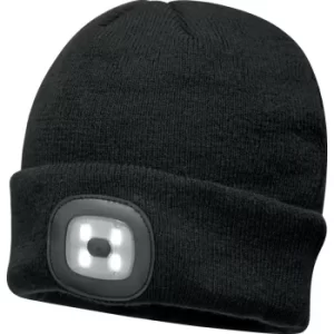 B029 Black Beanie Hat with LED