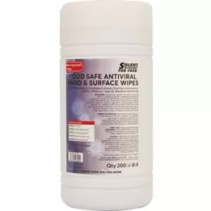 Food safe antiviral hand and surface wipes (tub of 200) - Solent Cleaning