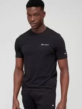 Champion Legacy American Classics Small Logo Crewneck T-Shirt - Black, Size XL, Men