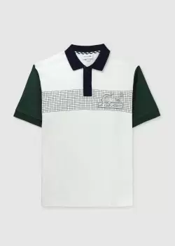Lacoste Mens Heritage Lacoste Polo In White