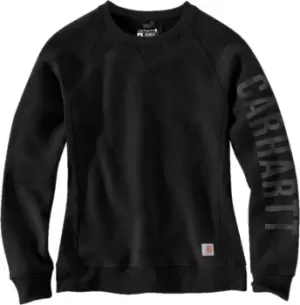 Carhartt Clarksburg Crewneck Ladies Sweatshirt, black, Size XS for Women, black, Size XS for Women