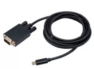 Akasa AK-CBCA17-18BK cable gender changer USB Type-C VGA Black