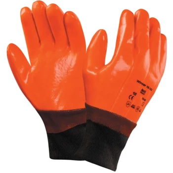 23-491 Winter Hi-viz Orange Cold Resistant Gloves - Size 10