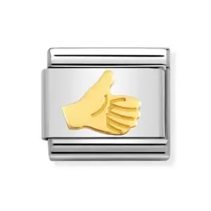 Nomination Classic Gold Thumbs Up Charm