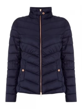 Barbour Aubern Chevron Quilted Jacket Blue