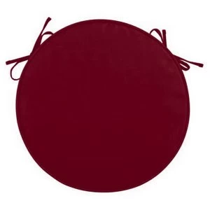 Charles Bentley Pair of Round Seat Pads - Red