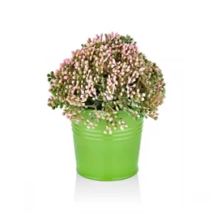 CCK0003 Pink Artificial Flower In Green Pot