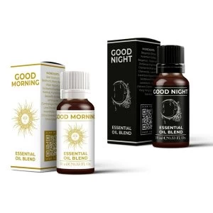 Mystic Moments Good Morning & Good Night Essential Oil Blend Twin Pack (2x10ml)