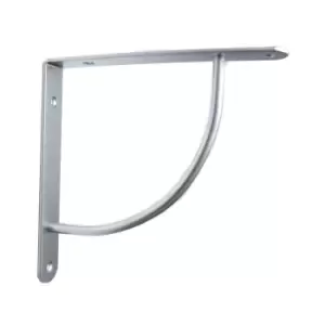 GTV Pair Strong Fixed Shelf Brackets Supports with Fixings - Colour Aluminium. A