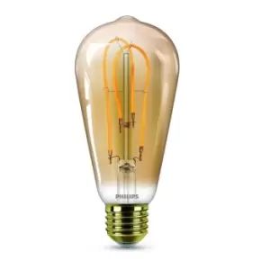 Philips 5W Vintage Gold LED E27 Squirrel Cage Spiral Filament - Amber Warm White - 929001392001