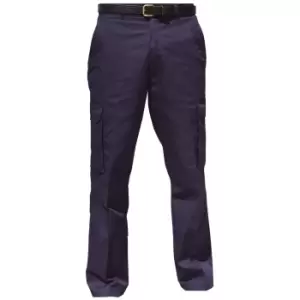 Warrior Mens Cargo Workwear Trousers (44/L) (Harbour Navy)