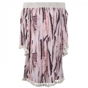 Watercult Batik Bardot Dress - 984 Pink SAND