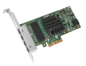 Intel i350-T4 4xGbE BaseT - Internal - Wired - PCI Express - Ethernet - 1000 Mbps - Green,Metallic