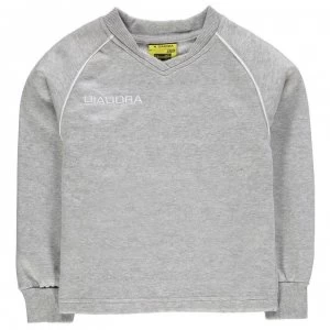 Diadora Madrid Sweater Junior Boys - Grey Melange