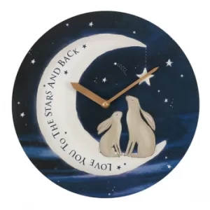 28cm Love You To The Moon & Back MDF Round Clock