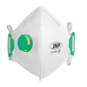 JSP FFP1 Fold Flat Disposable Vertical Valved Face Mask Pack of 1