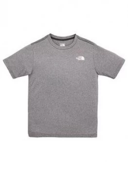 The North Face Boys Short Sleeved Reaxion 2.0 T-Shirt - Grey Heather Size M 10-12 Years